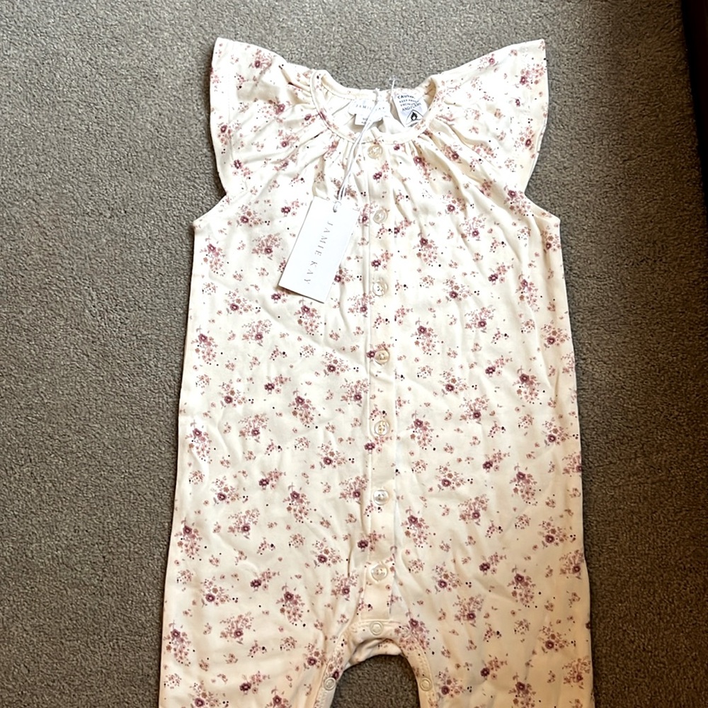 Jamie Kay 2T Organic Cotton Lane Onepiece - Forget Me Not Playsuit